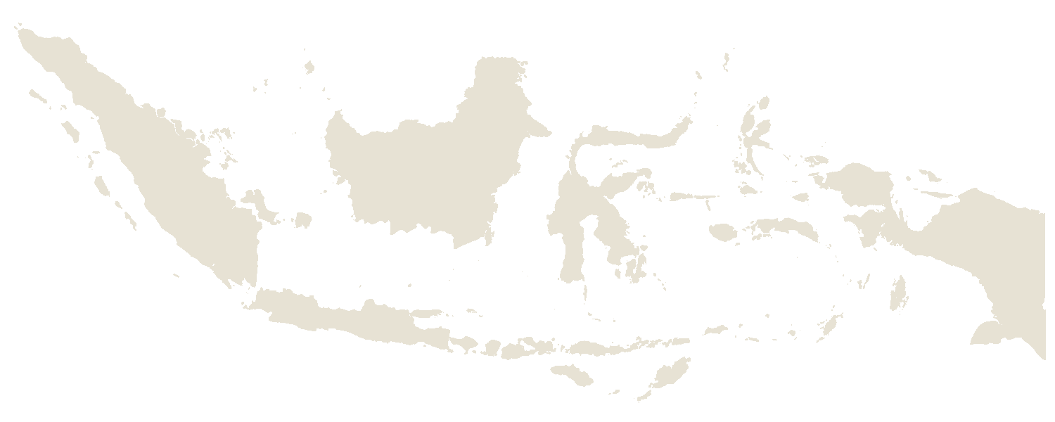 Peta Indonesia sebagai latar untuk daftar tempat penugasan